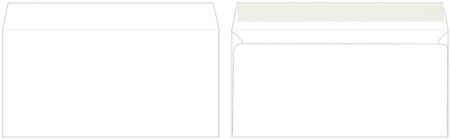 Конверт почтовый 110*220 мм (DL) OfficeSpace, силикон, чистый