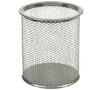 Стакан для канцелярских принадлежностей «Стамм», 100×90 мм, серебристый