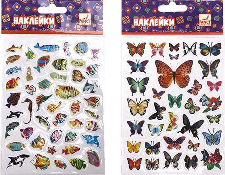 Наклейки Fancy Creative, 120*160 мм, 6 дизайнов Наклейки Fancy Creative, 120*160 мм, 6 дизайнов