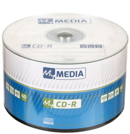Компакт-диск CD-R MyMedia, 52x, 50 шт., в тубе