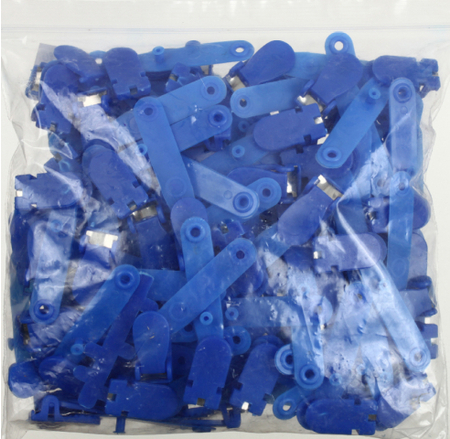 Клипсы для бейджа, 100 шт., пластик, синие