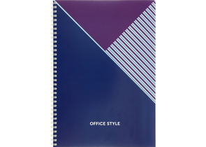 Тетрадь общая А4, 96 л. на гребне Office Style, 205×290 мм, клетка, синяя Тетрадь общая А4, 96 л. на гребне Office Style, 205×290 мм, клетка, синяя