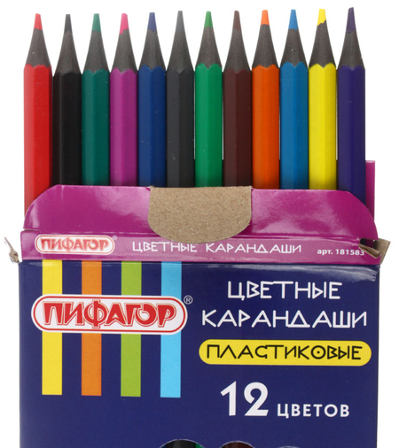 Карандаши цветные «Пифагор. Сказочный город», 12 цветов, длина 175 мм Карандаши цветные «Пифагор. Сказочный город», 12 цветов, длина 175 мм