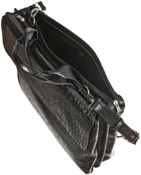 Портфель деловой из натуральной кожи «Кинг» 1086, 390*290*65 мм, черный Портфель деловой из натуральной кожи «Кинг» 1086, 390*290*65 мм, черный