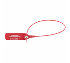 Пломба пластиковая «Фаст», длина: общая - 415 мм, рабочая - 330 мм, диаметр 2,3 мм, красная
