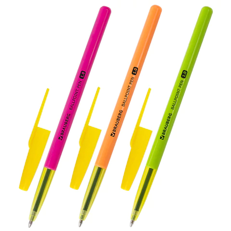 Ручка шариковая Brauberg Color, корпус ассорти, стержень синий Ручка шариковая Brauberg Color, корпус ассорти, стержень синий