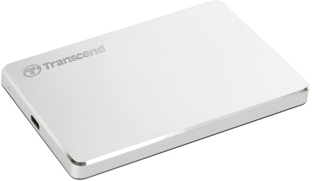Внешний жесткий диск Transcend StoreJet 25C3S 2.5" (USB 3.1 Gen 1), 1 Tb, корпус алюминий, цвет серебристый
