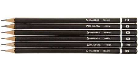 Набор карандашей чернографитных Brauberg Touch Line, 6 шт.