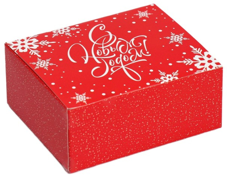 Коробка подарочная складная Sima-Land , 12*10*5 см, «С Новым годом»