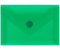 Папка-конверт пластиковая на кнопке «Стамм» А7, толщина пластика 0,15 мм, прозрачная зеленая