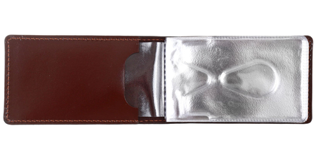 Визитница из натуральной кожи Versado 069.1, 65*110 мм, 1 карман, 16 листов, коричневая 