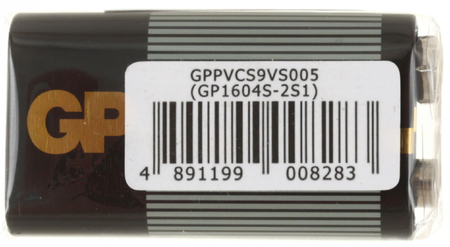 Батарейка солевая GP Supercell, 6F22, 9V, тип «Крона»