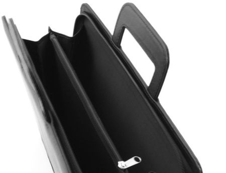 Папка деловая из натуральной кожи «Кинг» 2049, 390*270*40 мм, черная