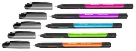 Ручка шариковая Berlingo Color Zone Stick (аналог ручек Linc), корпус ассорти, стержень синий