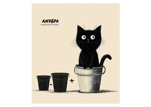 Тетрадь предметная А5, 48 л. на скобе Bad Cat, 165×205 мм, клетка, «Алгебра» Тетрадь предметная А5, 48 л. на скобе Bad Cat, 165×205 мм, клетка, «Алгебра»