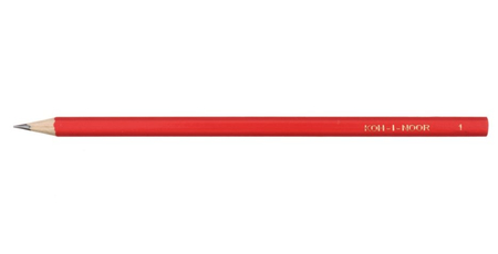 Карандаш чернографитный Koh-I-Noor 1702, твердость грифеля 3М, корпус красный 