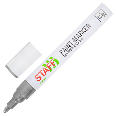 Маркер-краска лаковый Staff Profit, серебристый