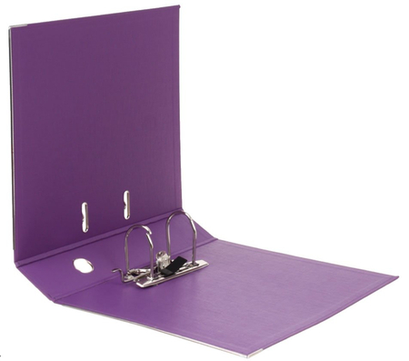 Папка-регистратор Index с двусторонним ПВХ-покрытием, корешок 70 мм, фиолетовый 