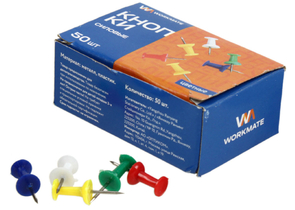 Кнопки силовые Workmate, 22 мм, 50 шт., цветные
