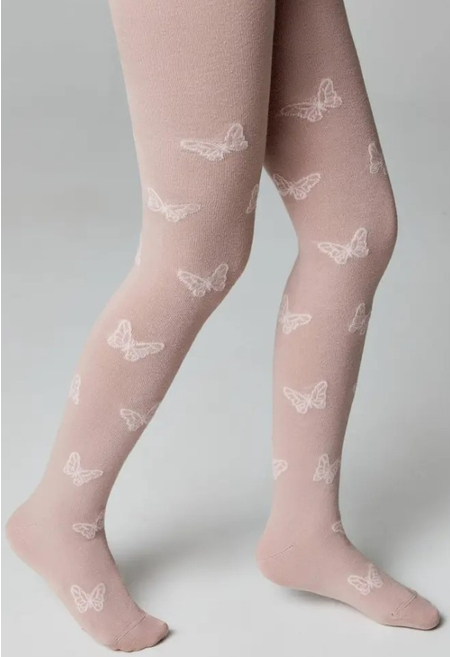 Колготки детские Tip-Top, размер 128-134, пепел/розовые