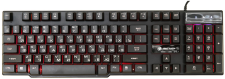 Клавиатура Dialog Gan-Kata KGK-15U мультимедийная игровая, USB, проводная, черная (подсветка — красная)