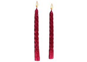Набор свечей витых Sima-Land, 2 шт., 1,5×15 см, красные