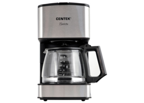 Кофеварка Centek CT-1144, серебристая с черным