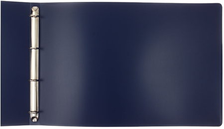 Папка пластиковая А3 на 4-х кольцах горизонтальная, А3 (460*310 мм) горизонтальная, синяя
