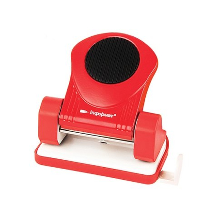 Дырокол Ergonomic inФормат, 105*95 мм, 25 л., красный