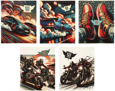 Тетрадь общая А5, 48 л. на скобе BG «Свои крылья», 162*203 мм, клетка, ассорти