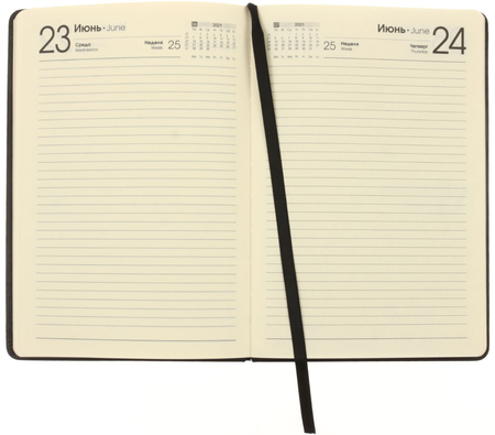 Ежедневник датированный на 2021 год Paragraph (А5), 145*210 мм, 176 л., черный
