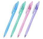 Ручка шариковая автоматическая Brauberg Dual Color, корпус ассорти, стержень синий