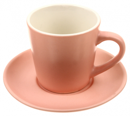 Чашка с блюдцем «Стелла», 90 мл, розовая