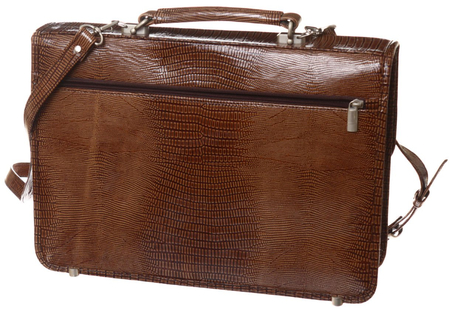 Портфель деловой из натуральной кожи «Кинг» 1069, 360*260*50 мм, рифленый, коричневый Портфель деловой из натуральной кожи «Кинг» 1069, 360*260*50 мм, рифленый, коричневый