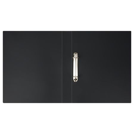 Папка пластиковая на 2-х кольцах OfficeSpace «Вита», толщина пластика 0,5 мм, черная