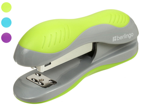 Степлер Berlingo, скобы №24/6-26/6, 25 л., 130 мм, ассорти