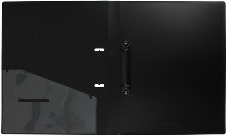 Папка пластиковая на 2-х кольцах Berlingo Soft Touch, толщина пластика 0,7 мм, черная