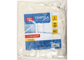Тряпка для мытья пола OfficeClean «Стандарт», 80×100 см, белая