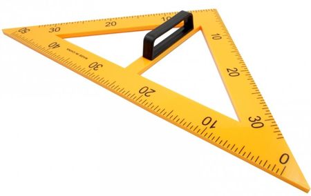 Треугольник для школьной доски с держателем, 56*28 см, 45°