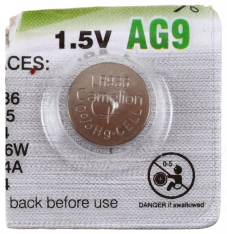 Батарейка щелочная дисковая Camelion Alkaline, AG9, BP10, 1.5V