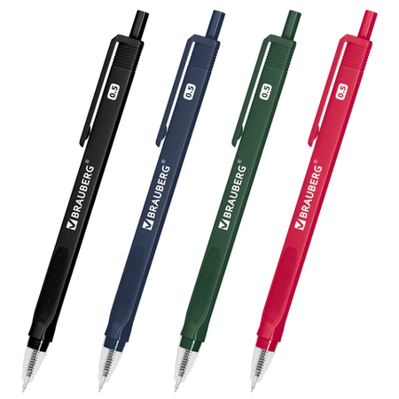 Ручка шариковая автоматическая Brauberg Trios Pro Color, корпус ассорти, стержень синий Ручка шариковая автоматическая Brauberg Trios Pro Color, корпус ассорти, стержень синий