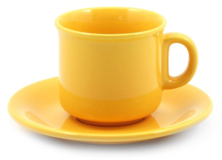 Чашка керамическая, 230 мл, 85*75 мм, желтая