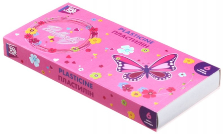 Пластилин Butterfly, 6 цветов, 120 г, со стекой, Butterfly Пластилин Butterfly, 6 цветов, 120 г, со стекой, Butterfly