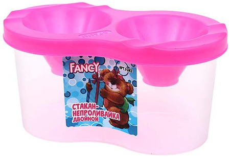 Стакан-непроливайка Action!, двойной, 2*140 мл, цвет крышки — ассорти