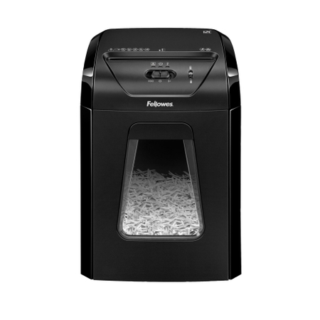 Шредер Fellowes Powershred 12C, размер частиц 4*40 мм