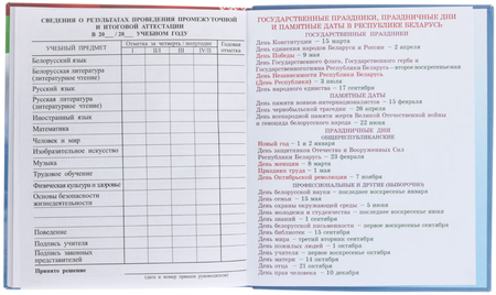 Дневник школьный «Полиграфкомбинат», 48 л., для 3-4 классов (на русском языке), «вид 2 - для девочки»