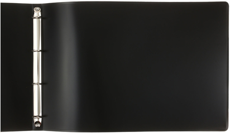 Папка пластиковая А3 на 4-х кольцах горизонтальная, А3 (460*310 мм) горизонтальная, черная
