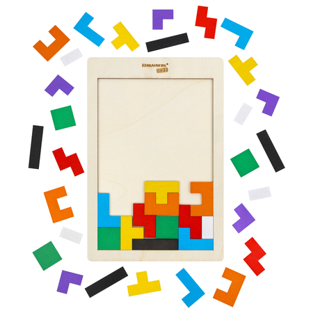 Игра-головоломка развивающая деревянная «Тетрис», 18*27 см, цветная, 3+