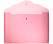 Папка-конверт пластиковая на кнопке «Бизнес-центр» , толщина пластика 0,18 мм, красная
