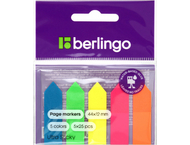 Закладки-разделители пластиковые с липким краем Berlingo Ultra Sticky